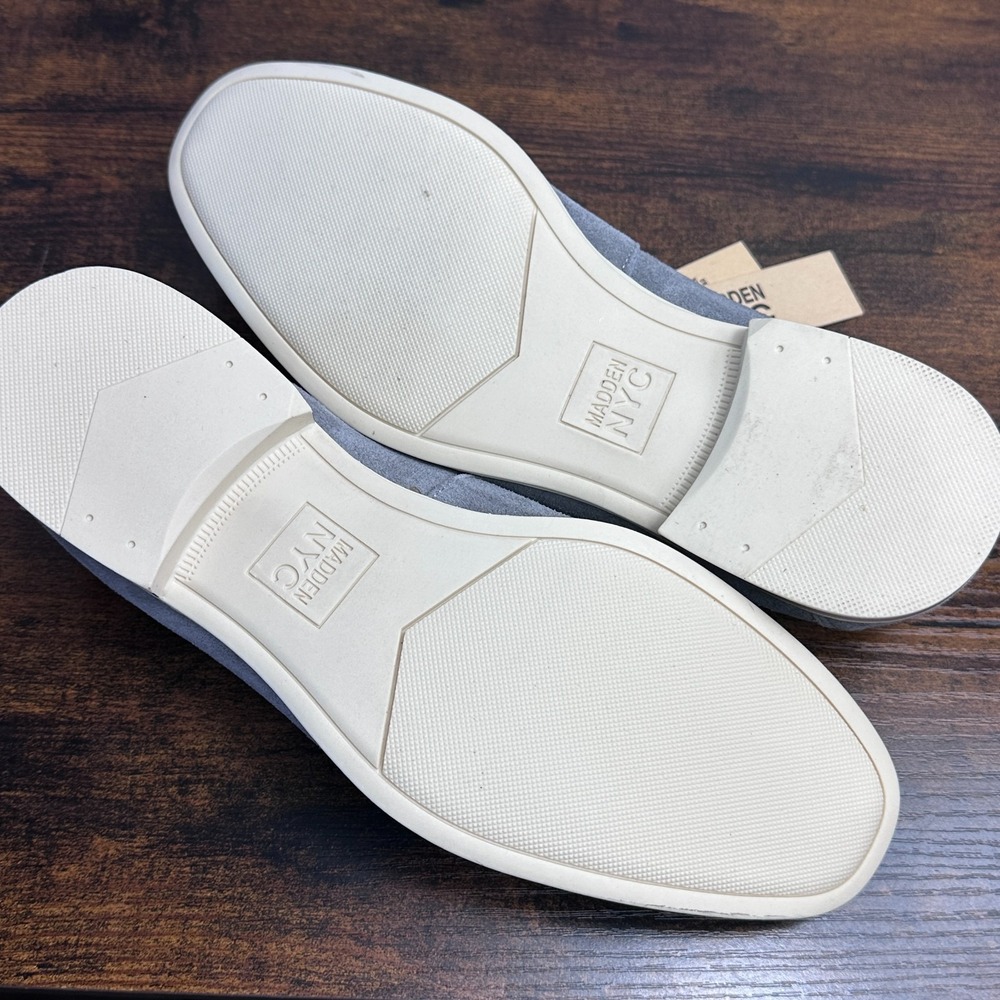 New Madden NYC Slip On Men's Size 7 Loafers Shoes Gray Suede Casual Preppy Retro - Picture 6 of 9
